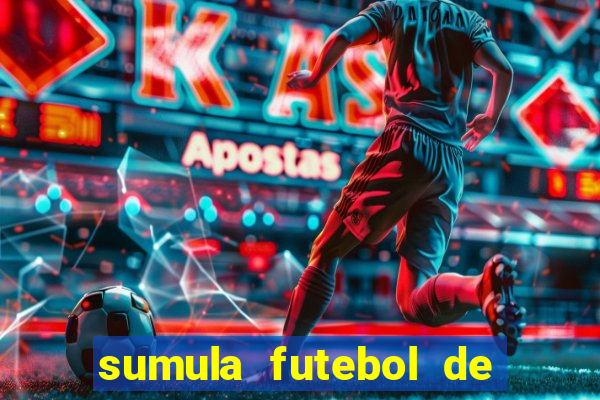 sumula futebol de campo word